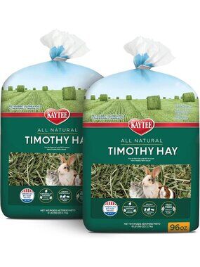 Natural Timothy Hay for Small Pets - High Fiber, Ideal for Rabbits & Guinea